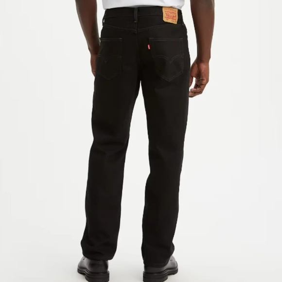 Levi's 550 Faded Black Relaxed Fit straight Leg Jeans Size Men's 46x32 - Picture 2 of 14